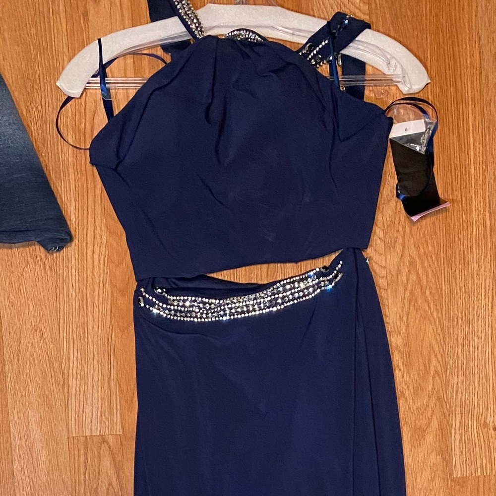 Navy blue long prom dress size small/xsmall